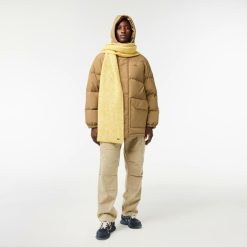 Manteaux & Vestes | LACOSTE Doudoune Mi-Longue Deperlante En Duvet Avec Capuche Amovible