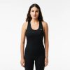 Vetements De Sport | LACOSTE Debardeur Femme Lacoste Sport Slim Fit En Maille Cotelee