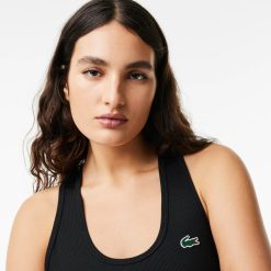 Vetements De Sport | LACOSTE Debardeur Femme Lacoste Sport Slim Fit En Maille Cotelee