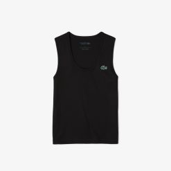 Vetements De Sport | LACOSTE Debardeur Femme Lacoste Sport Slim Fit En Maille Cotelee