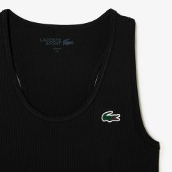 Vetements De Sport | LACOSTE Debardeur Femme Lacoste Sport Slim Fit En Maille Cotelee