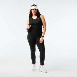 Vetements De Sport | LACOSTE Debardeur Femme Lacoste Sport Slim Fit En Maille Cotelee