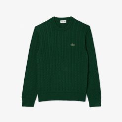 Pullovers | LACOSTE Pull En Maille De Coton Torsadee