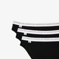 Sous-Vetements Et Vetements D'Interieur | LACOSTE Lot De 3 Culottes Siglees En Coton Stretch