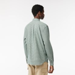 Chemises | LACOSTE Chemise A Carreaux En Flanelle De Coton