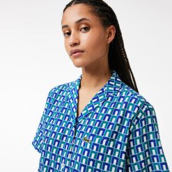 Chemises & Hauts | LACOSTE Chemise Manches Courtes Oversize Avec Imprime