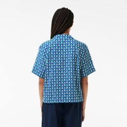 Chemises & Hauts | LACOSTE Chemise Manches Courtes Oversize Avec Imprime