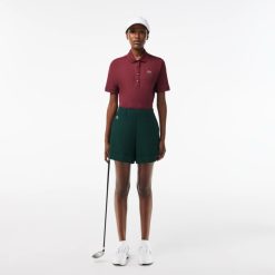 Vetements De Sport | LACOSTE Bermuda Femme Golf Lacoste Sport En Taffetas Extensible