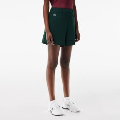 Vetements De Sport | LACOSTE Bermuda Femme Golf Lacoste Sport En Taffetas Extensible