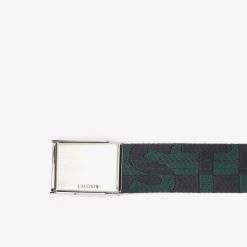 Ceintures | LACOSTE Ceinture Sangle Tissee Boucle Gravee Lacoste