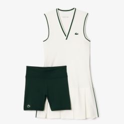 Vetements De Sport | LACOSTE Robe Sport En Pique Avec Shorty Amovible