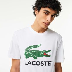 T-Shirts | LACOSTE T-Shirt Imprime Signature En Jersey De Coton