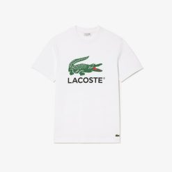 T-Shirts | LACOSTE T-Shirt Imprime Signature En Jersey De Coton