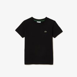 Vetements Fille | LACOSTE T-Shirt Uni En Jersey De Coton