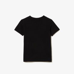 Vetements Fille | LACOSTE T-Shirt Uni En Jersey De Coton