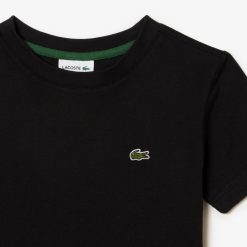 Vetements Fille | LACOSTE T-Shirt Uni En Jersey De Coton