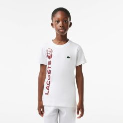 Vetements Garcon | LACOSTE T-Shirt Lacoste Tennis En Jersey De Coton