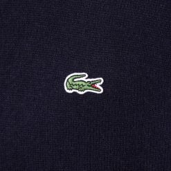 Pullovers | LACOSTE Pull A Col Rond En Laine Unie