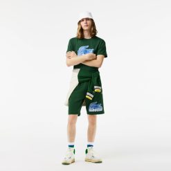 Pantalons & Shorts | LACOSTE Short Homme Lacoste En Molleton De Coton