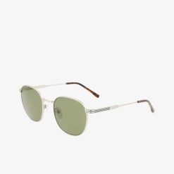 Lunettes De Soleil | LACOSTE Lunettes De Soleil Ovales Unies Metal Line En Metal