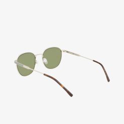 Lunettes De Soleil | LACOSTE Lunettes De Soleil Ovales Unies Metal Line En Metal