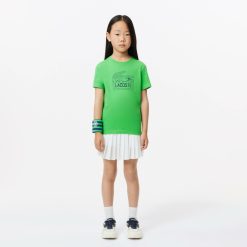 Vetements Fille | LACOSTE T-Shirt Tennis Ultra-Dry Sport Edition Roland Garros