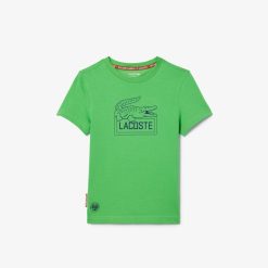 Vetements Fille | LACOSTE T-Shirt Tennis Ultra-Dry Sport Edition Roland Garros