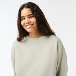 Sweatshirts | LACOSTE Sweatshirt Jogger Femme Lacoste Imprime Au Dos