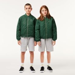 Vetements Fille | LACOSTE Blouson Teddy Enfant Color-Block Lacoste En Nylon