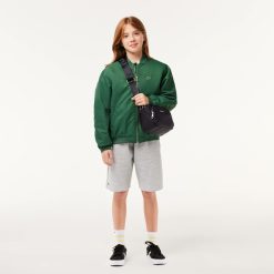 Vetements Fille | LACOSTE Blouson Teddy Enfant Color-Block Lacoste En Nylon