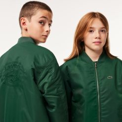 Vetements Fille | LACOSTE Blouson Teddy Enfant Color-Block Lacoste En Nylon