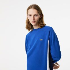 Sweatshirts | LACOSTE Sweatshirt Color-Block Homme Lacoste En Molleton Gratte