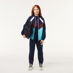 Vetements Fille | LACOSTE Veste Zippee Color-Block En Fibres Recyclees