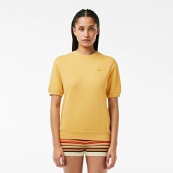 T-Shirts | LACOSTE T-Shirt En Molleton De Coton Teinture Naturelle