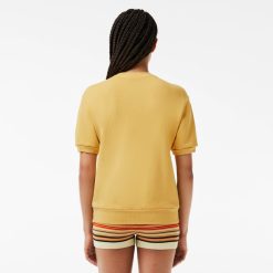 T-Shirts | LACOSTE T-Shirt En Molleton De Coton Teinture Naturelle