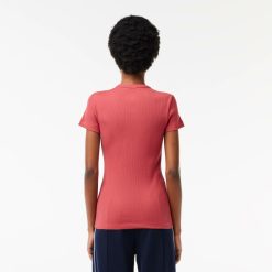 T-Shirts | LACOSTE T-Shirt Cotele Slim Fit En Coton