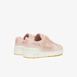 Sneakers | LACOSTE Sneakers T-Clip Femme Lacoste En Cuir Avec Semelle En Gomme