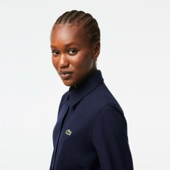 Chemises & Hauts | LACOSTE Chemise Femme A Col Francais Lacoste En Pique De Coton