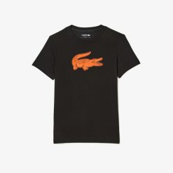 Vetements De Sport | LACOSTE T-Shirt Lacoste Sport En Jersey Respirant Imprime Crocodile 3D