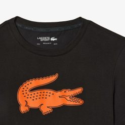 Vetements De Sport | LACOSTE T-Shirt Lacoste Sport En Jersey Respirant Imprime Crocodile 3D