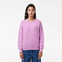 Pullovers | LACOSTE Pull Col Rond Femme Lacoste En Coton Biologique