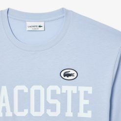 T-Shirts | LACOSTE T-Shirt En Coton Avec Imprime Et Badge Contraste