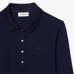 Polos | LACOSTE Polo Lacoste Slim Fit A Manches Longues En Pique Stretch