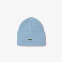 Chapeaux & Casquettes | LACOSTE Bonnet Unie Lacoste Avec Revers En Laine