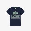 Vetements Garcon | LACOSTE T-Shirt Avec Imprime Sigle En Jersey De Coton