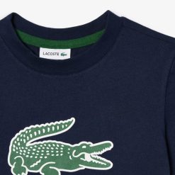 Vetements Garcon | LACOSTE T-Shirt Avec Imprime Sigle En Jersey De Coton