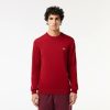 Pullovers | LACOSTE Pull A Col Rond En Coton Uni