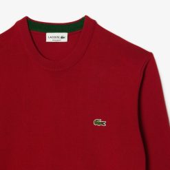 Pullovers | LACOSTE Pull A Col Rond En Coton Uni