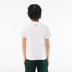 Vetements Garcon | LACOSTE T-Shirt Avec Imprime Sigle En Jersey De Coton