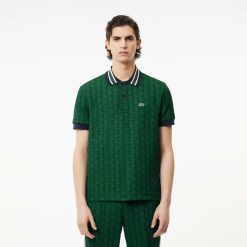 Polos | LACOSTE Polo Motif Monogramme Classic Fit A Col Contraste